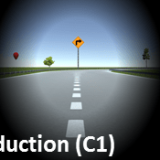 a car driving scene with a blurred effect to reduce VR sickness
